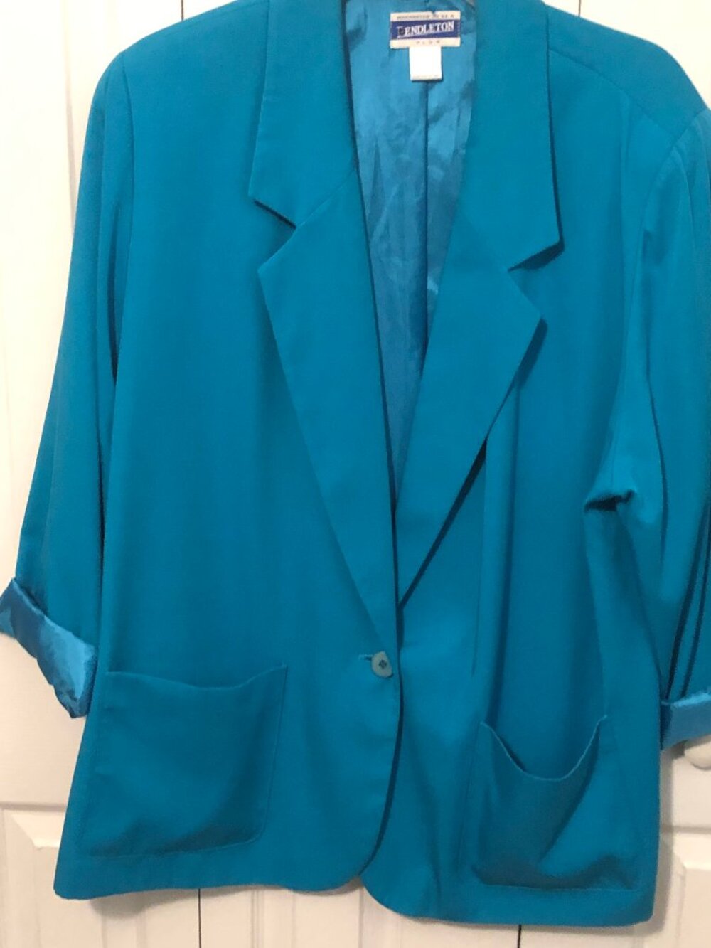 Womens 2X Pendleton Blue Blazer